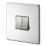 Crabtree Platinum 10AX 2-Gang 2-Way Light Switch  Satin Chrome