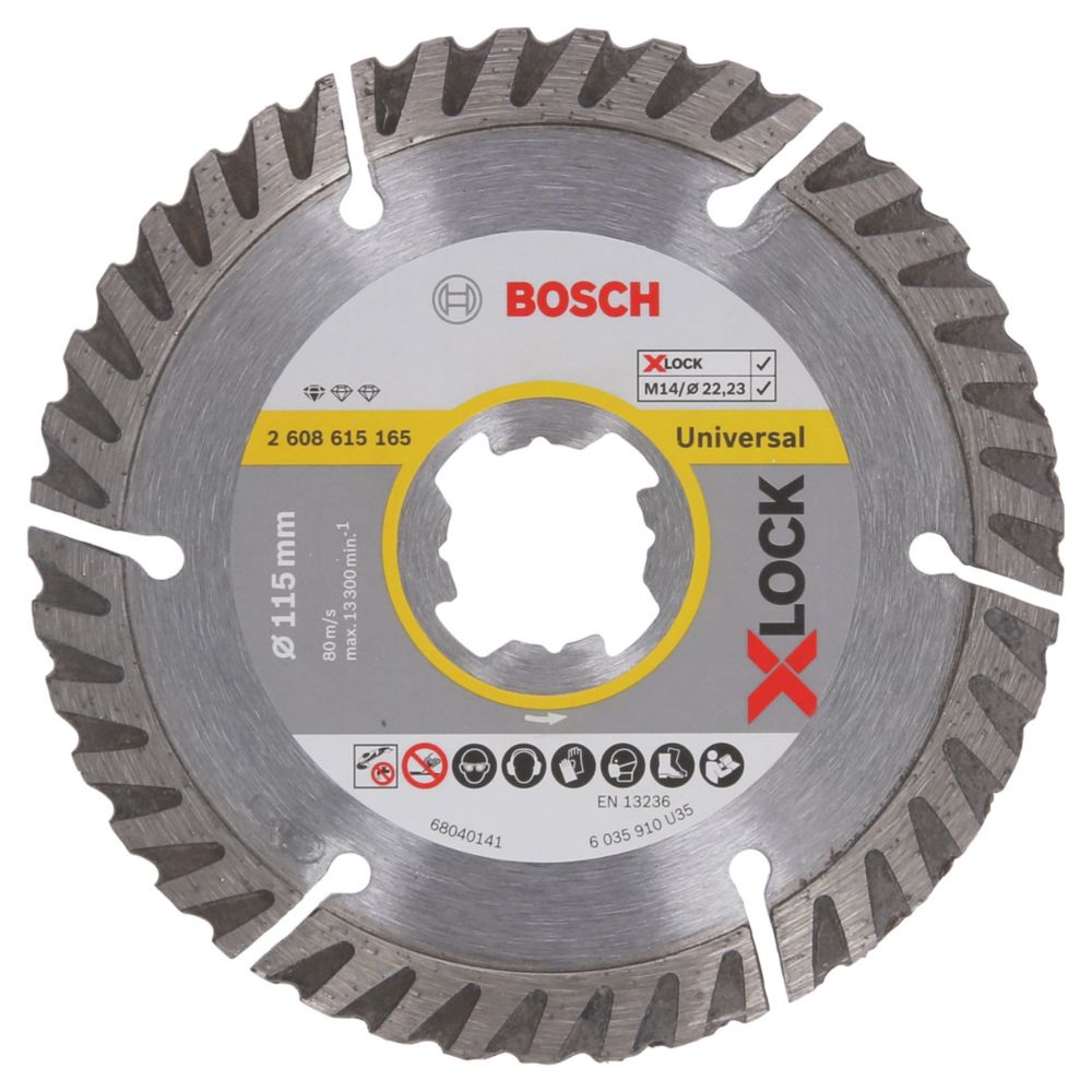 Bosch XLock Masonry Diamond Cutting Blade 115mm Screwfix