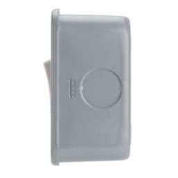 Contactum  10AX 2-Gang 2-Way Metal Clad Light Switch with White Inserts