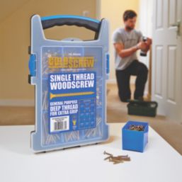Goldscrew  PZ Double-Countersunk Woodscrews Trade Case Grab Pack 1000 Pcs