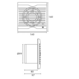 Vent-Axia 454056 100mm (4") Axial Bathroom Extractor Fan with Timer White 230V