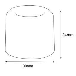 Smith & Locke Cylindrical Rubber Door Stop 30 x 24mm White 10 Pack