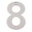 Eclipse Door Numeral 8 Satin Stainless Steel 102mm