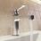 Aqualisa Central Chrome 137mm Standard Lever Mono Basin Pillar Tap  With Clicker Waste