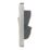 Hager Sollysta WRDP84NBSW 20A 1-Gang 2P+E Control Switch Brushed Steel with LED with White Inserts