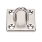 Essentials Stainless Steel Staple on Plates 50mm x 50mm 2 Pack