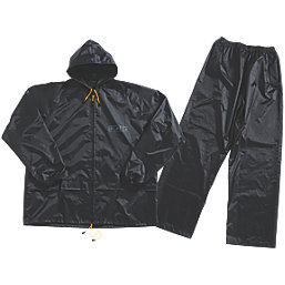 JCB Essential 100% Waterproof Rain Suit Black Large 44-46" Chest