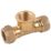 Midbrass  Brass Compression Adapting Tee 1/2" x 1/2" x 1/2"