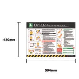 Essentials "Workplace First Aid Guide" PVC Safety Poster 420mm x 594mm
