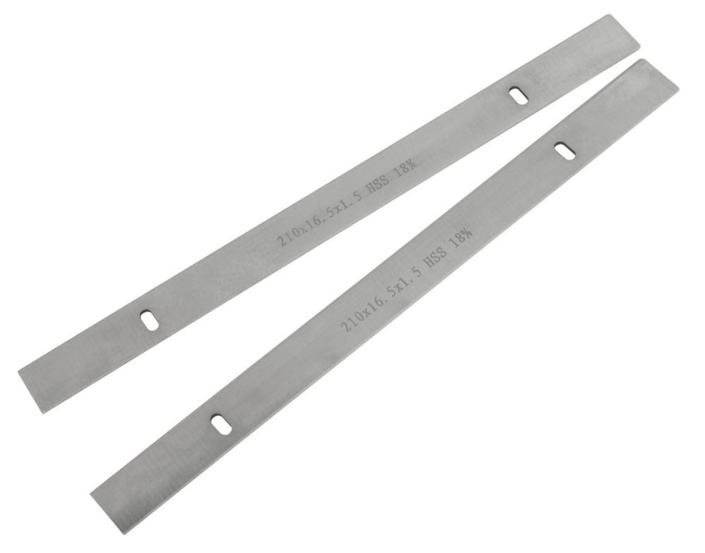 Titan Wood Planer Thicknesser Blades 210mm x 1.5mm x 16.5mm 2 Piece Set
