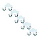 Essentials Double Hooks Silver 64mm 5 Pack