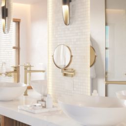 Hansgrohe AddStoris Shaving Mirror Brushed Bronze 208mm x 344mm x 283mm