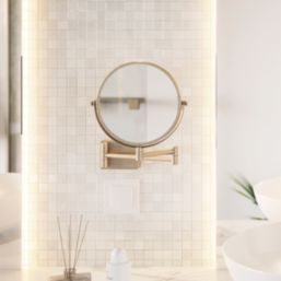 Hansgrohe AddStoris Shaving Mirror Brushed Bronze 208mm x 344mm x 283mm