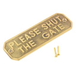 GateMate 'Please Shut the Gate' Sign 55mm x 160mm