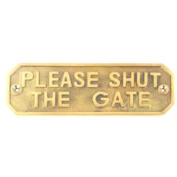 GateMate 'Please Shut the Gate' Sign 55mm x 160mm