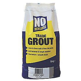 No Nonsense Wall & Floor No Mould Grout Cement Grey 5kg | Wall & Floor