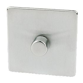 Crabtree Platinum 1-Gang 2-Way Dimmer Switch Satin Chrome | Switches ...