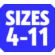 Size 4-11