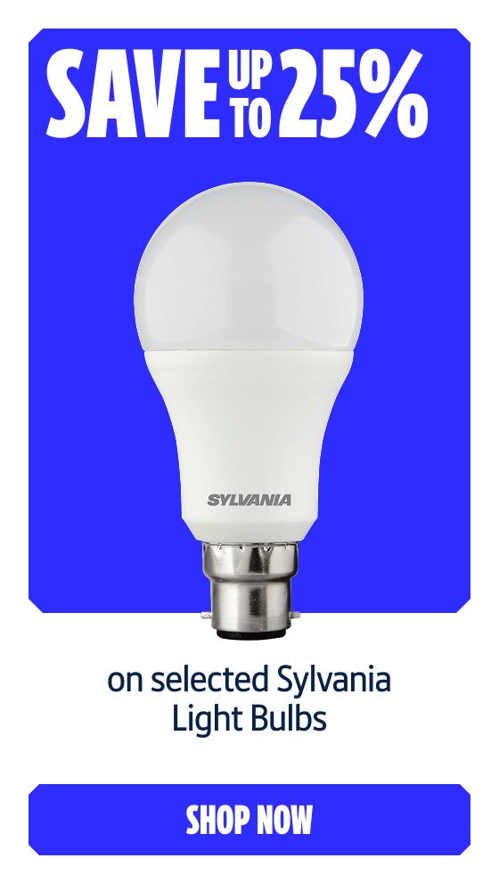 Save up to 25% on selected Sylvania Light Bulbs. Shop Now