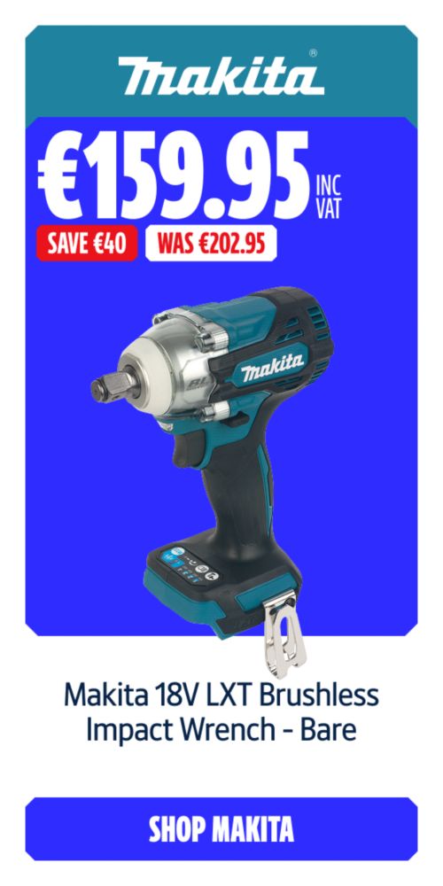 Save €40 Inc VAT on this Makita 18V LXT Brushless Impact Driver - Bare. Shop Makita