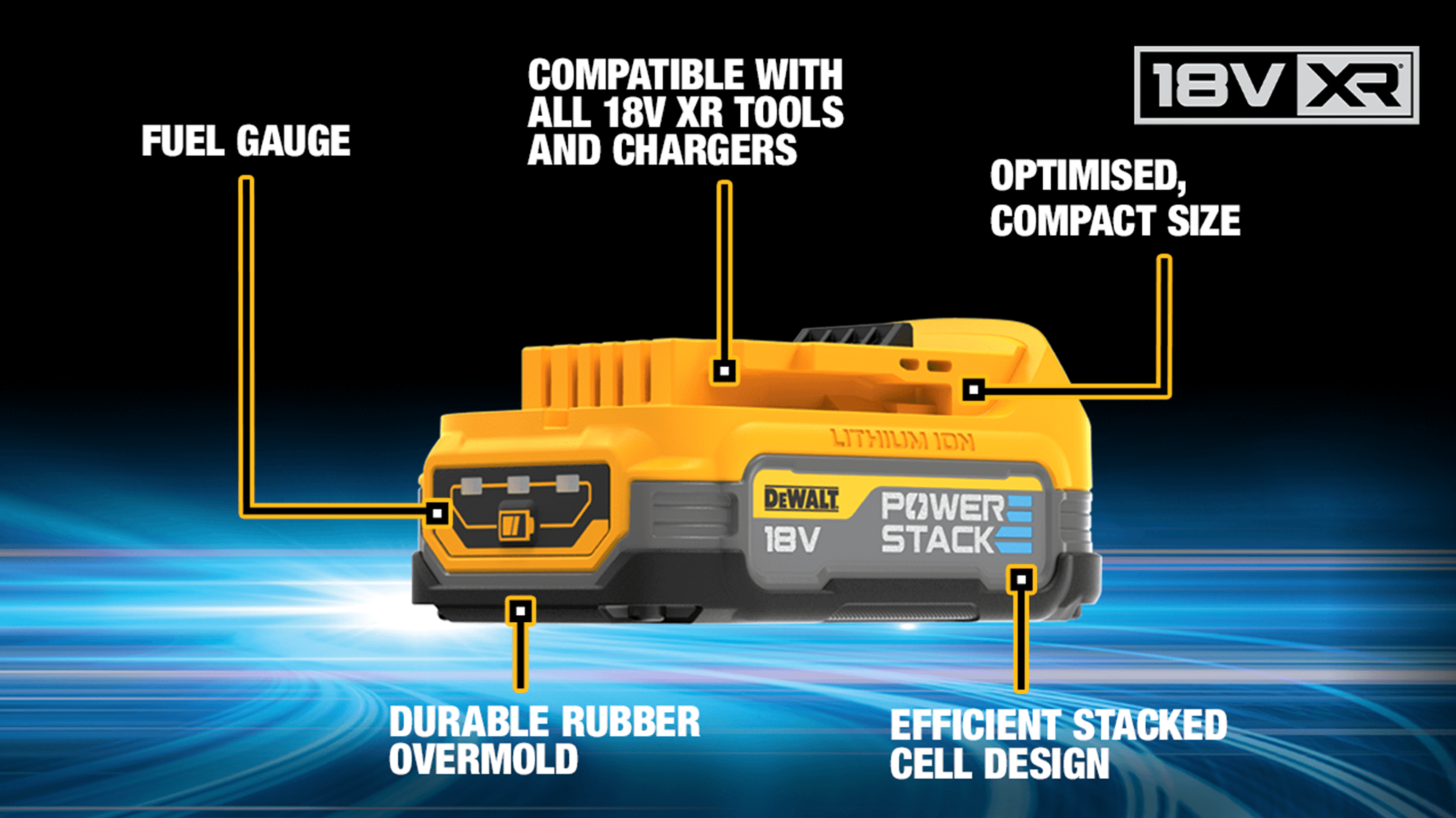 Diagram of a DeWalt Powerstack Battery