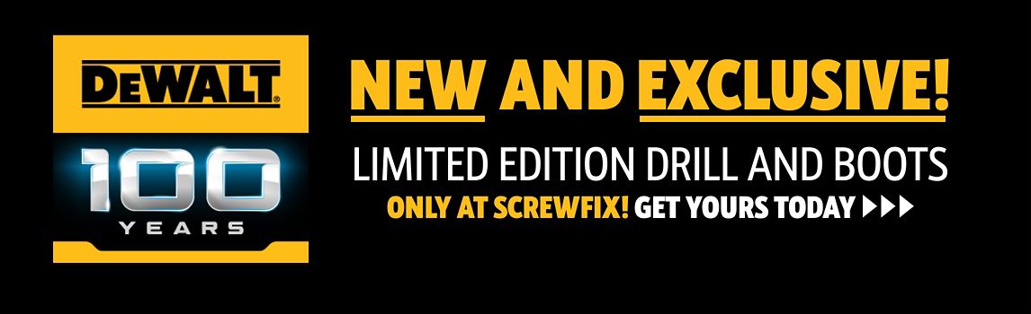 DeWalt 100 Year Anniversary, New & Exclusive Limited Edition Drill & Boots