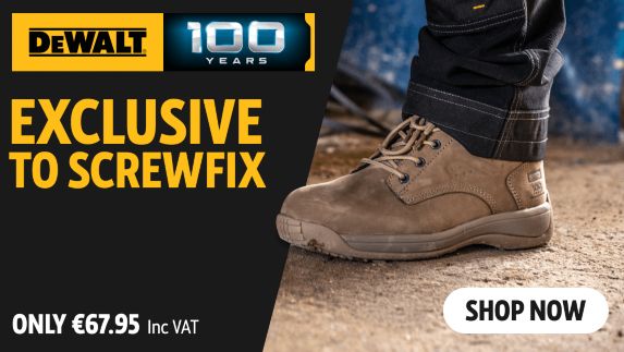 Exclusive to Screwfix! DeWalt 100 Year Bolster Safety Boot. Shop Now