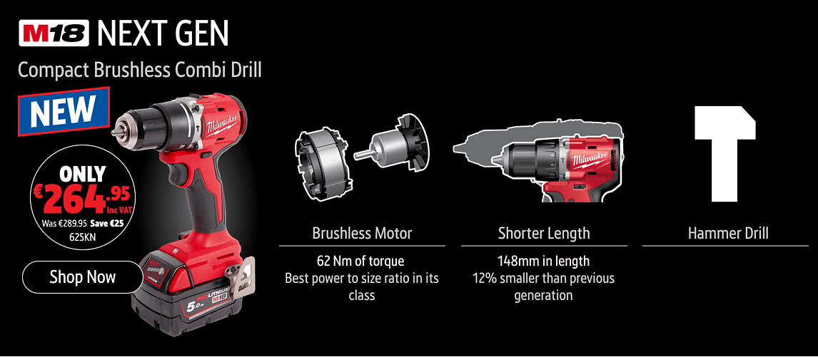 M18™ Next Generation Compact Brushless Combi Drill