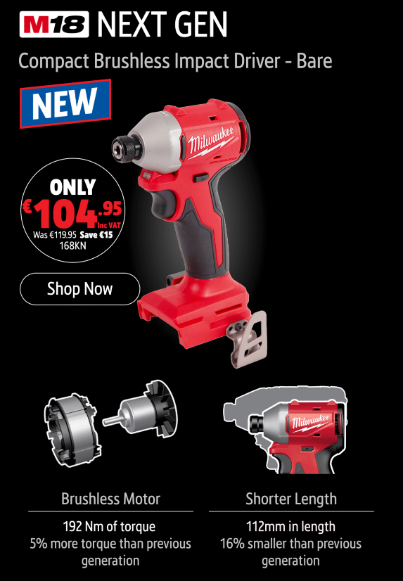 M18™ Next Generation Compact Brushless Impact Driver