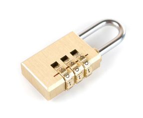 Bronze combination padlock