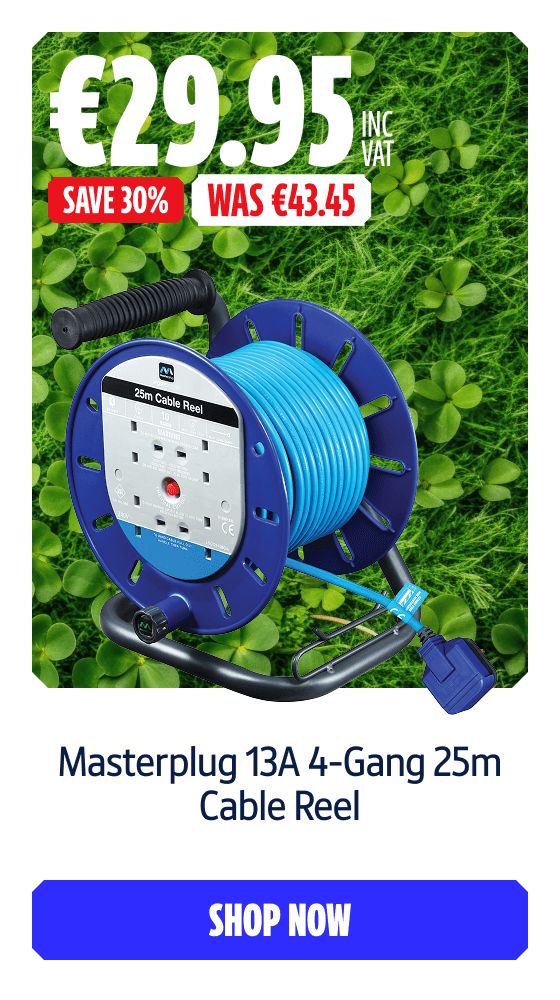 Save 30% on this Masterplug 13A 4-Gang 25m Cable Reel. Shop Now