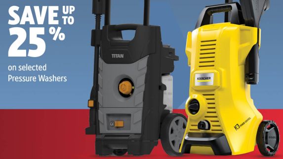 Save up to 25% on selected Power Washers