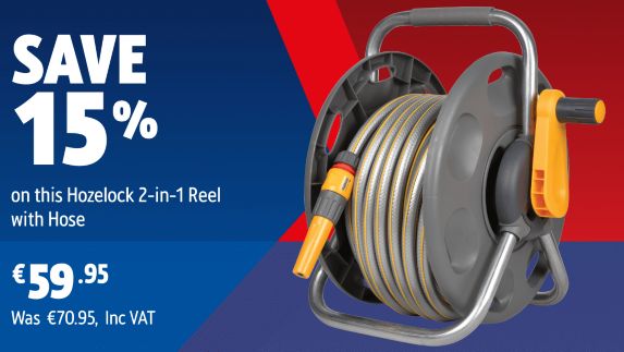 Save 15% on this Hozelock 2-in-1 Reel with Hose