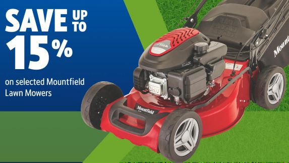 Save up to 15% on selected Mountfield Lawn Mowers