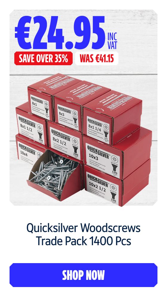 Save over 35% on this Quicksilver Woodscrews Trade Pack 1400 Pcs. Shop Now