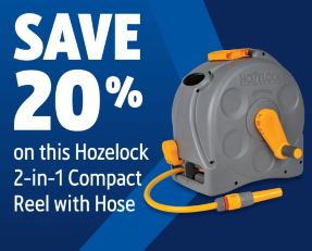 Save 20% on this Hozelock 2-in-1 Compact Reel with Hose. Shop Garden Hoses
