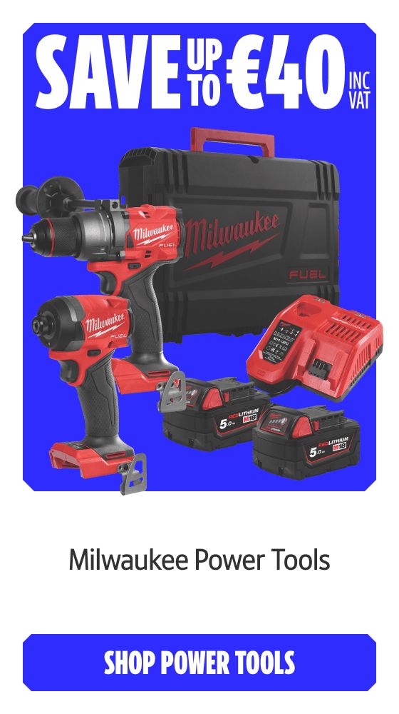 Save up to €40 Inc VAT on these Milwaukee Power Tools. Shop Power Tools