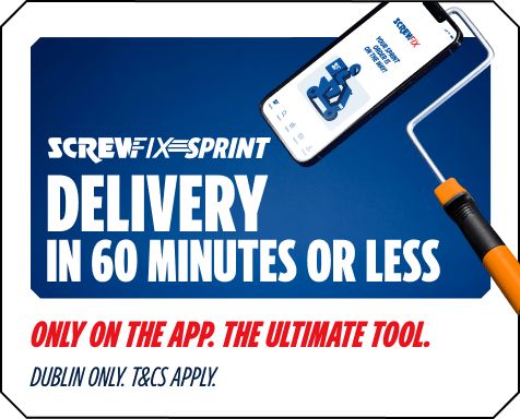 Screwfix Sprint. Delivery in 60 minutes or less. Find Out More